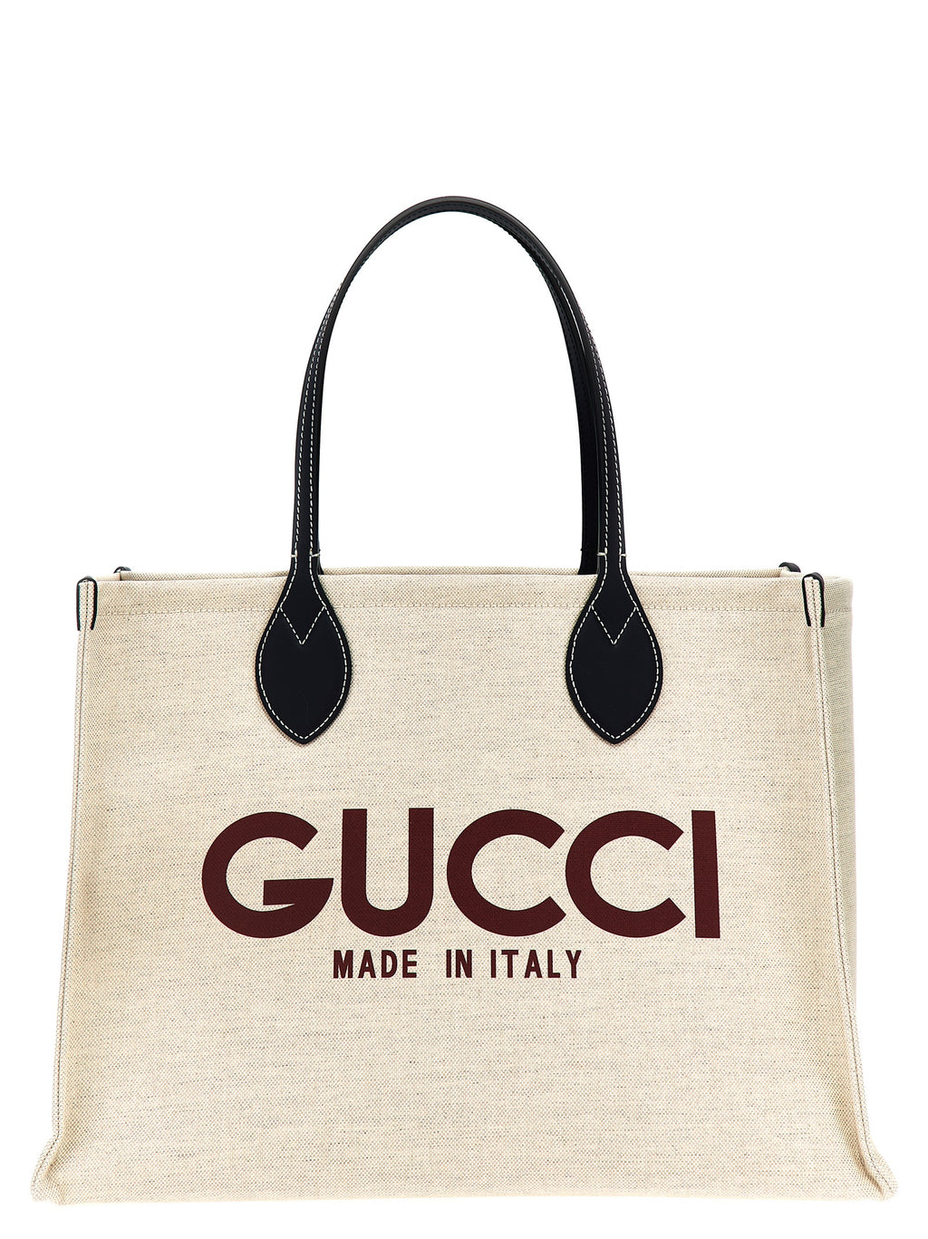 Gucci Women's Beige GG Coated Fabric Midi Shopping Tote Bag