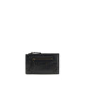 Balenciaga Women's Black Lambskin Card Holder Wallet