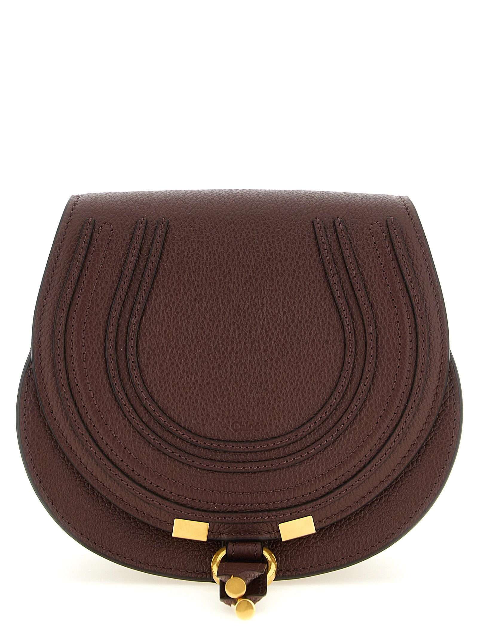Chloé Women's Marcie Saddle Brown Calfskin Leather Crossbody Bag