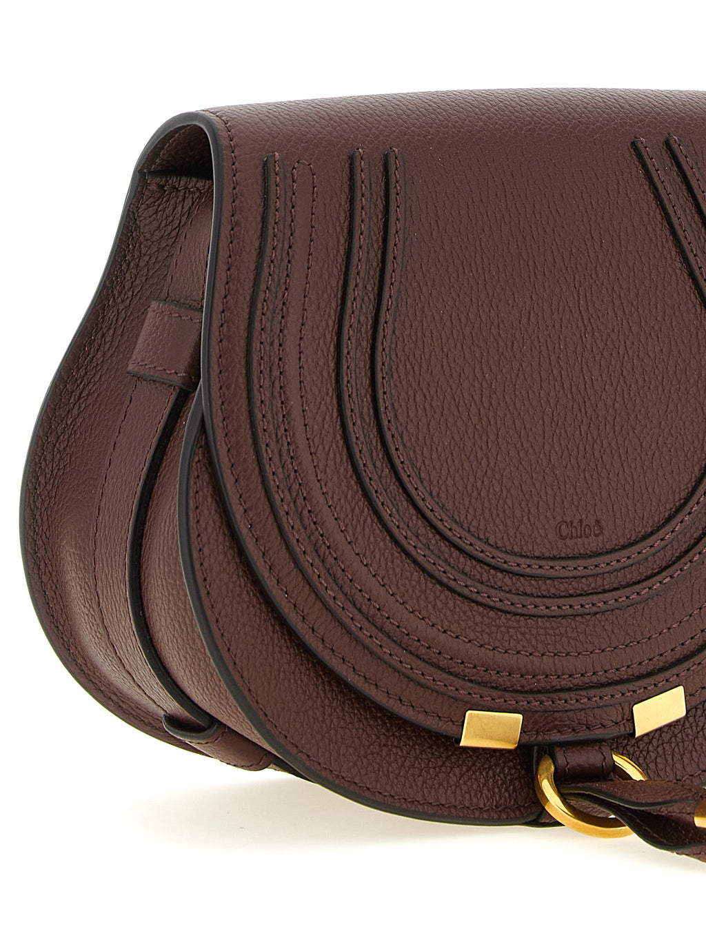 Chloé Women's Marcie Saddle Brown Calfskin Leather Crossbody Bag