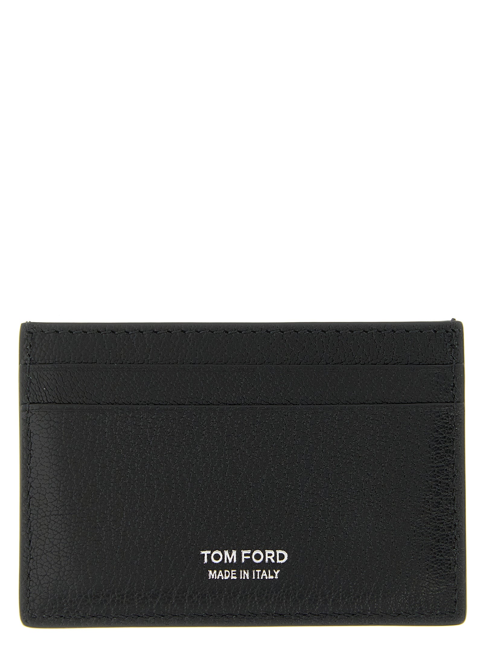 Tom Ford Men's T-Line Black Goatskin Leather Cardholder