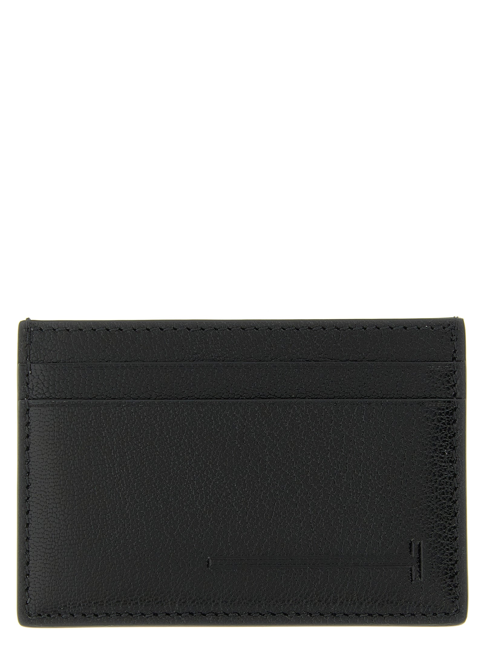 Tom Ford Men's T-Line Black Goatskin Leather Cardholder