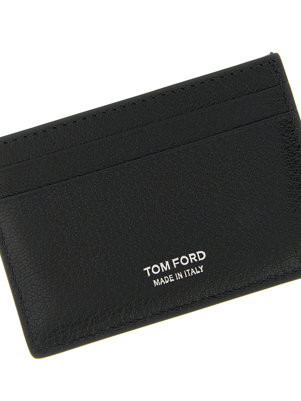 Tom Ford Men's T-Line Black Goatskin Leather Cardholder