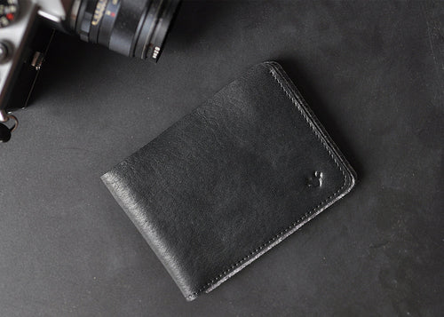 Men's Kiko Horween Leather & Wool Felt Dual Textured Wallet