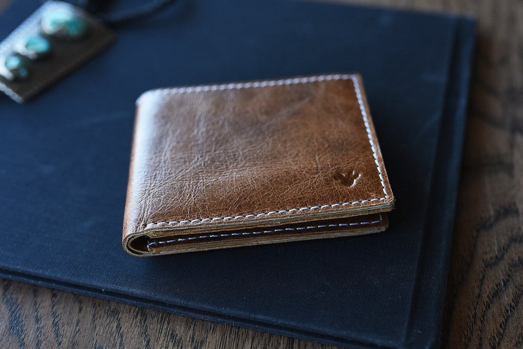 Men's Kiko X Bifold Leather Wallet — Tan