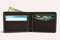 Men's Kiko Wave Bifold Leather Wallet — Brown