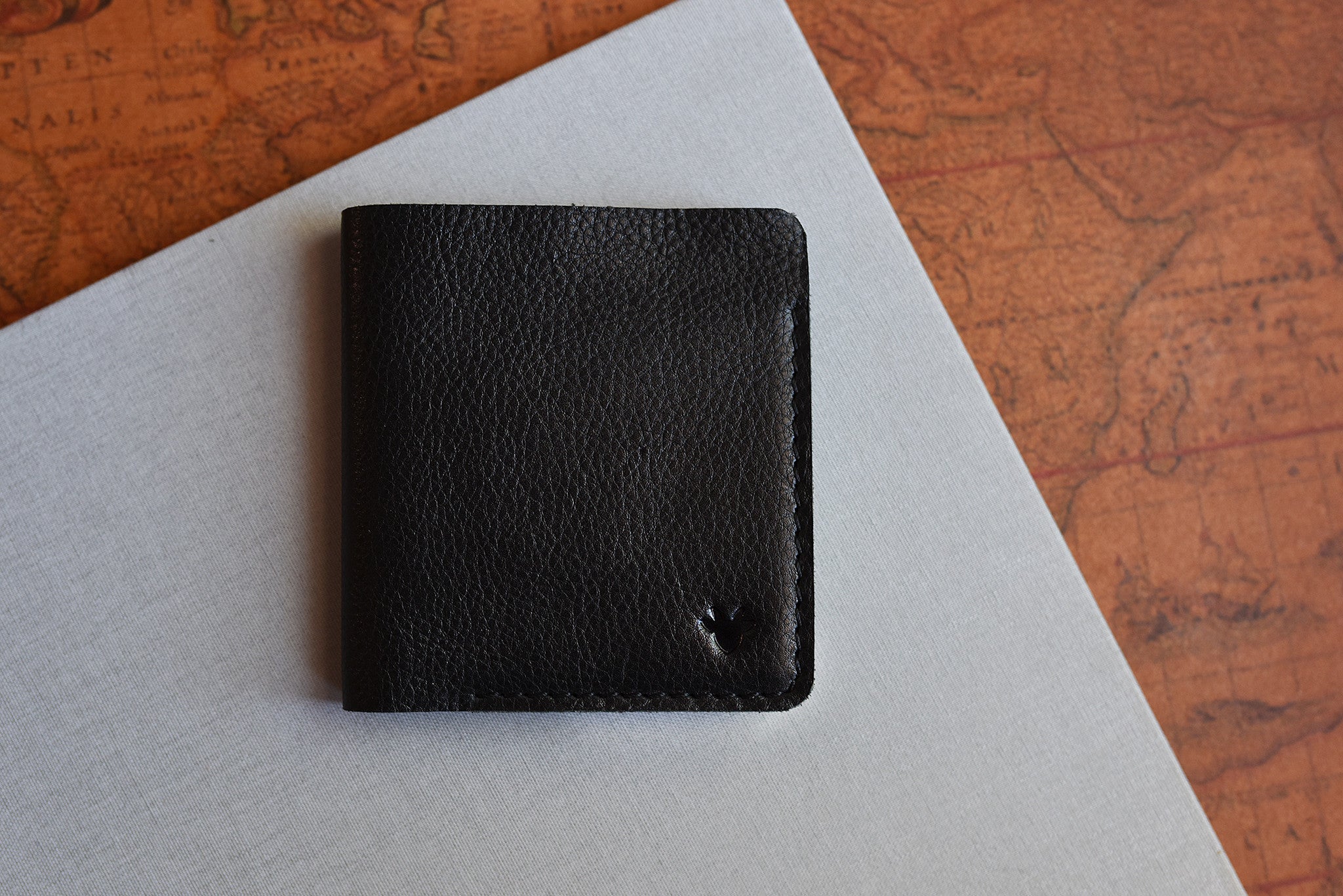 Men's Kiko Ram Slim Leather Wallet — Black