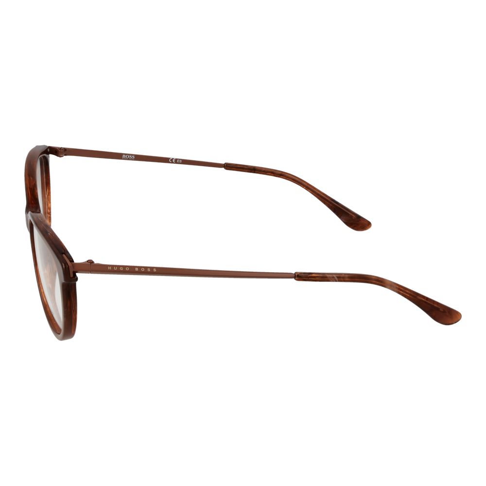 Hugo Boss Women's Brown Acetate Rectangle Full-Rim Eyeglass Frames