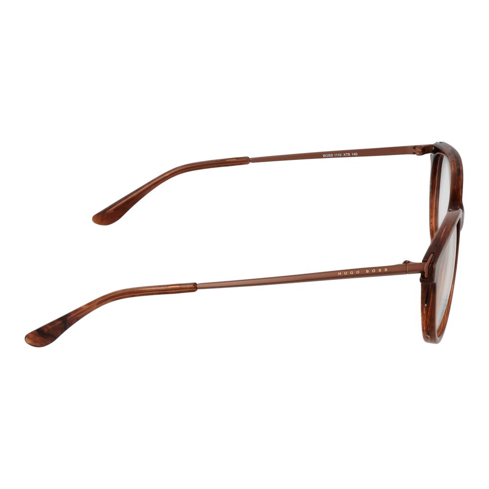 Hugo Boss Women's Brown Acetate Rectangle Full-Rim Eyeglass Frames
