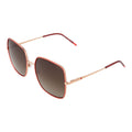 Hugo Boss Women's Red Metal Square Full-Rim Sunglasses Brown Gradient