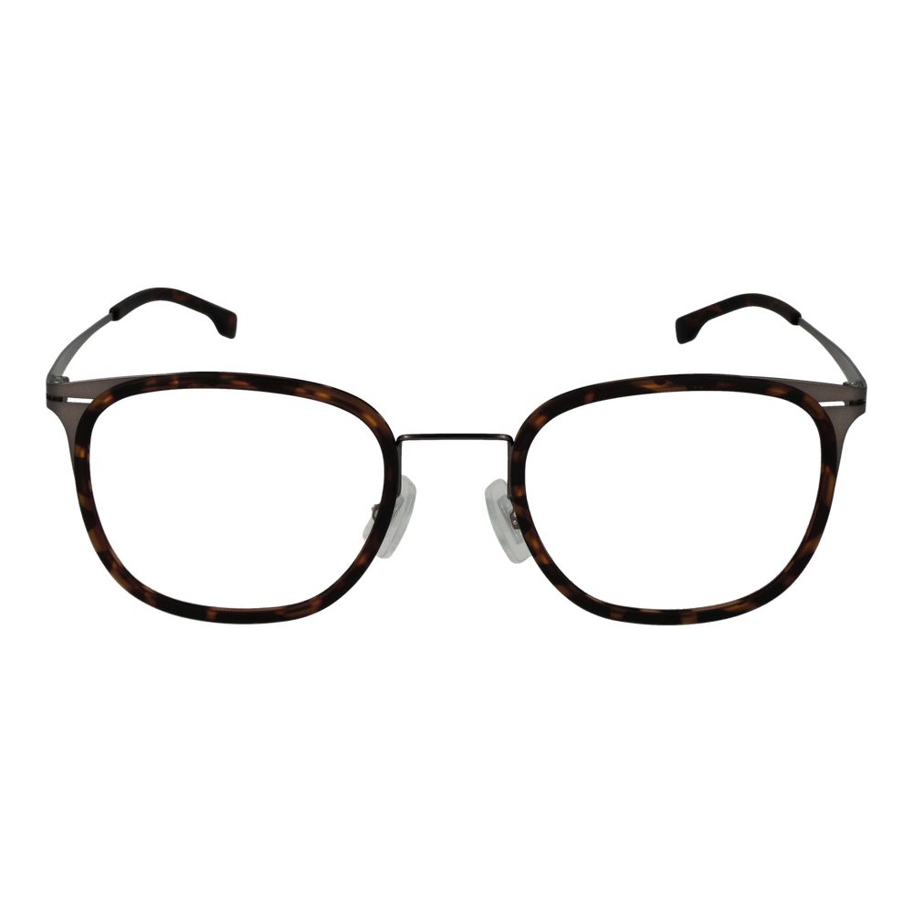 Hugo Boss Brown Stainless Steel Rectangle Glasses Frames