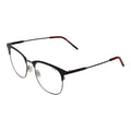 Hugo Boss Men's Black Stainless Steel Browline Full-Rim Eyeglass Frames