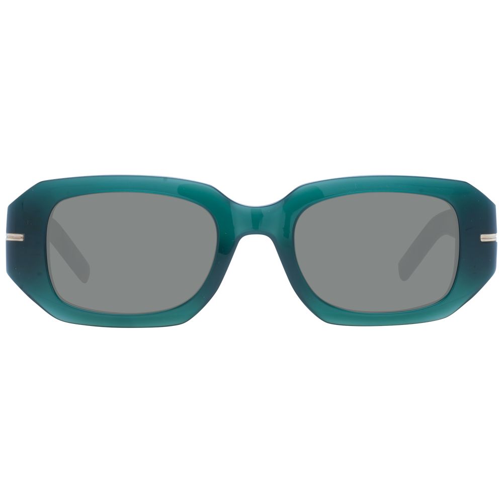Hugo Boss Women's Green Eco Acetate Rectangle Full-Rim Sunglasses