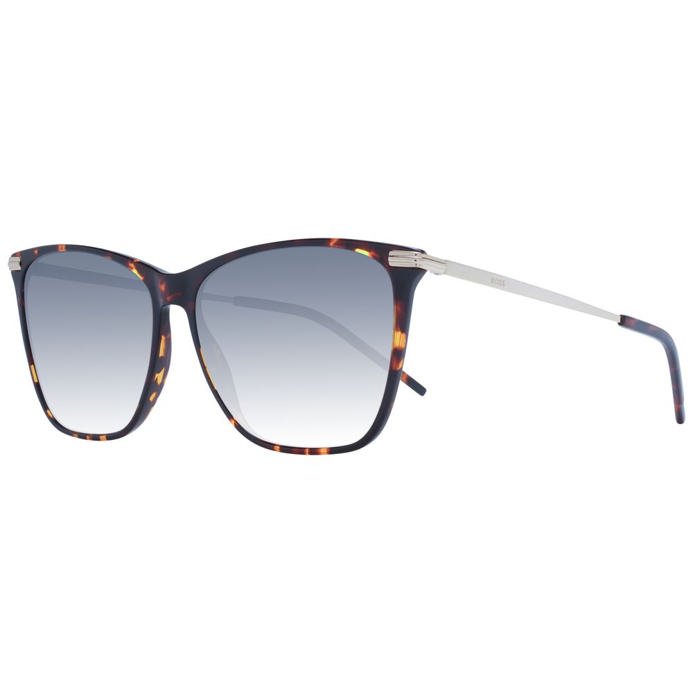 Hugo Boss Women's Brown Acetate Cat Eye Full-Rim Sunglasses