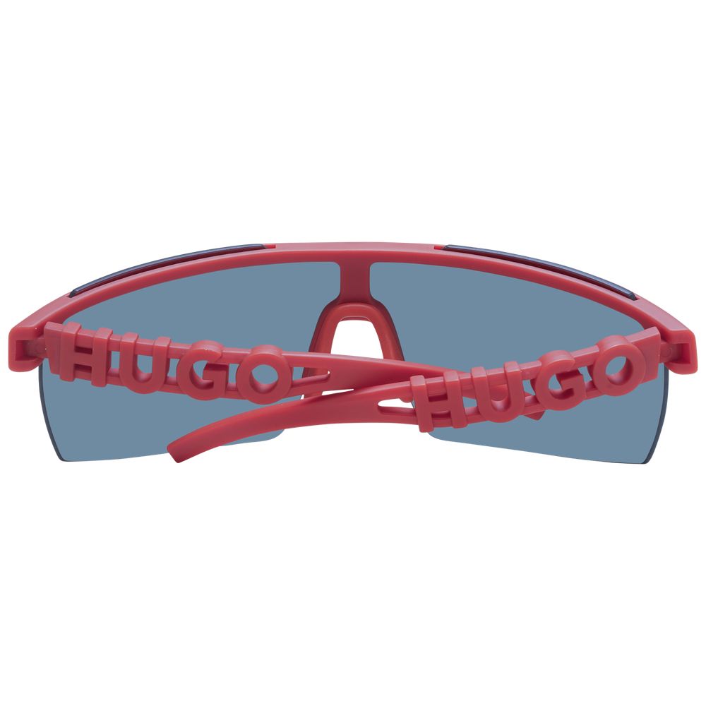 Hugo Boss Men's Red Polyamide Mono Lens Mirrored Sunglasses