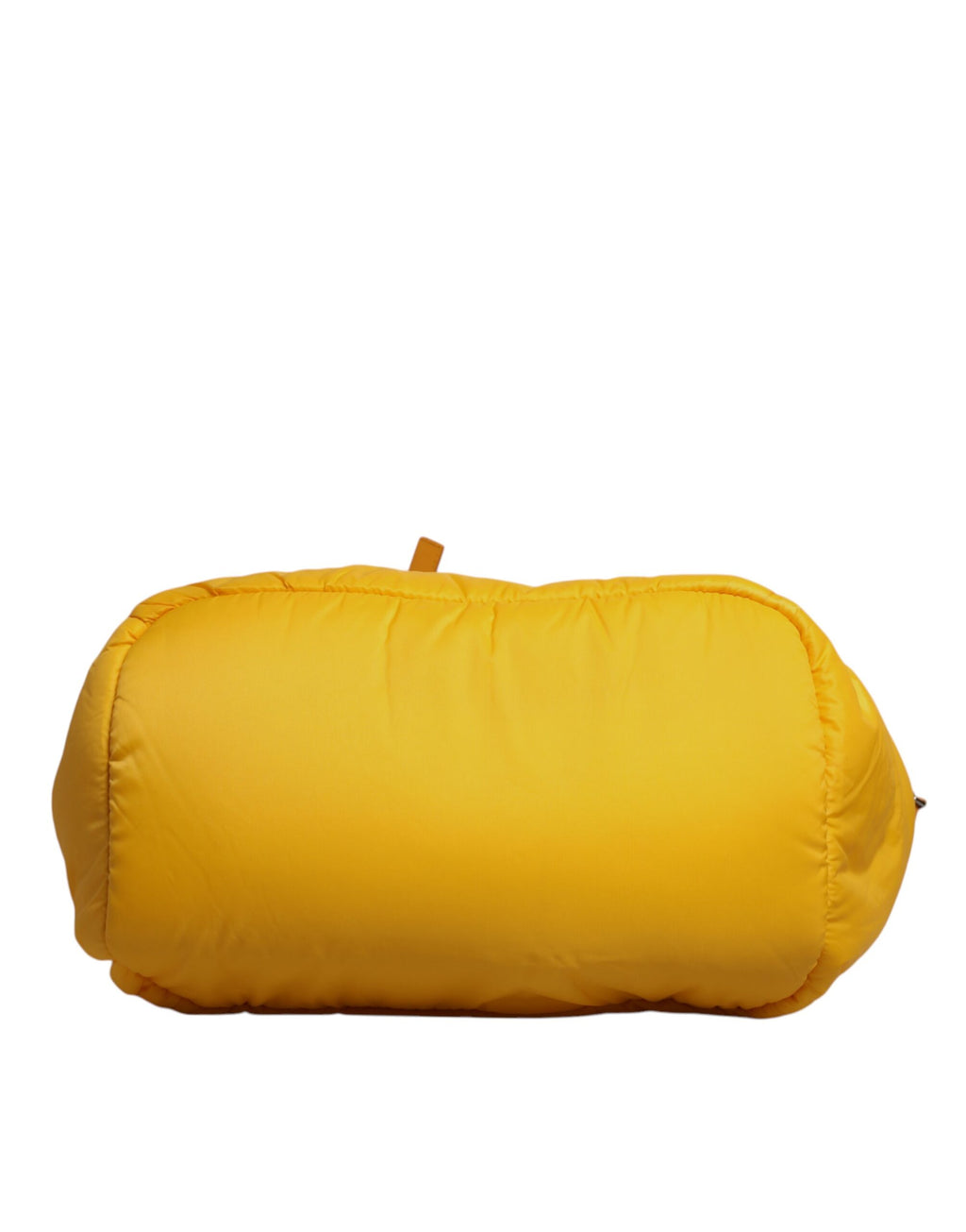 Dolce & Gabbana Men's Yellow Orange Nylon Logo Plaque Duffle Tote Shoulder Bag