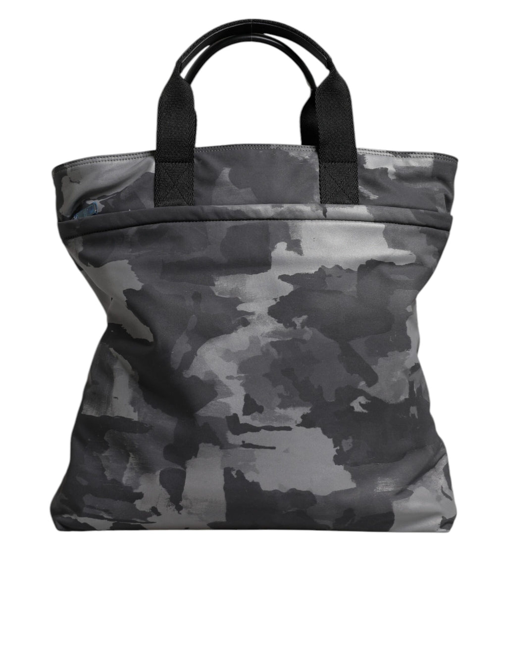 Dolce & Gabbana Men's Gray Camouflage Cotton Multi-Compartment Tote Shoulder Bag
