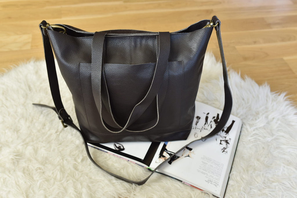 Women's Kiko Journalist Top Grain Leather Tote Bag