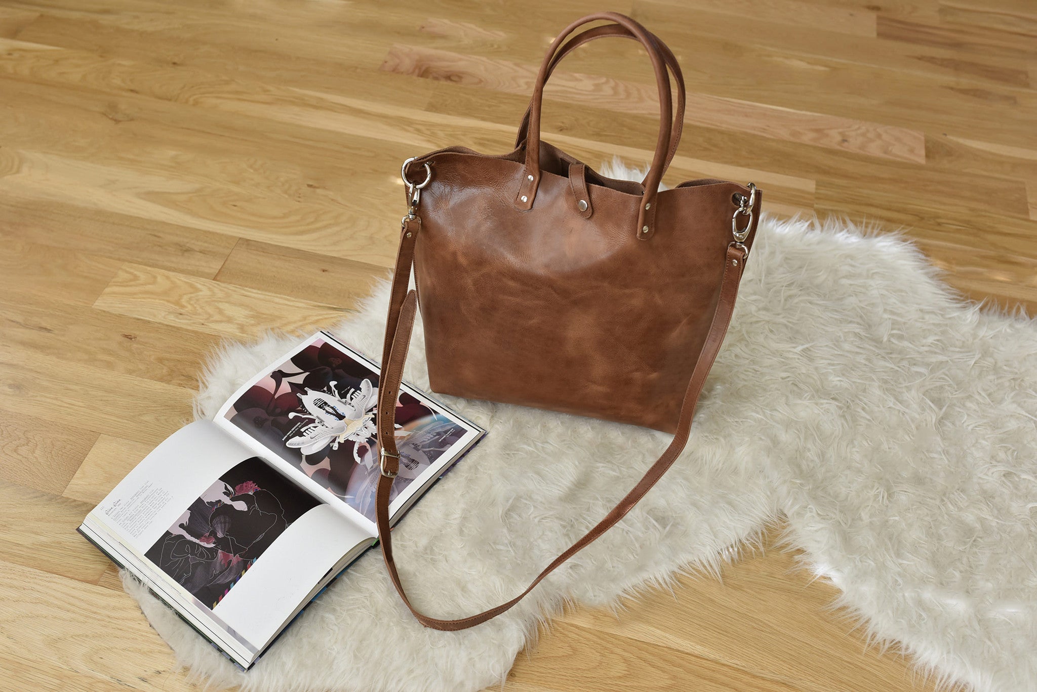 Women's Kiko Paseo Genuine Leather Tote Bag — Brown