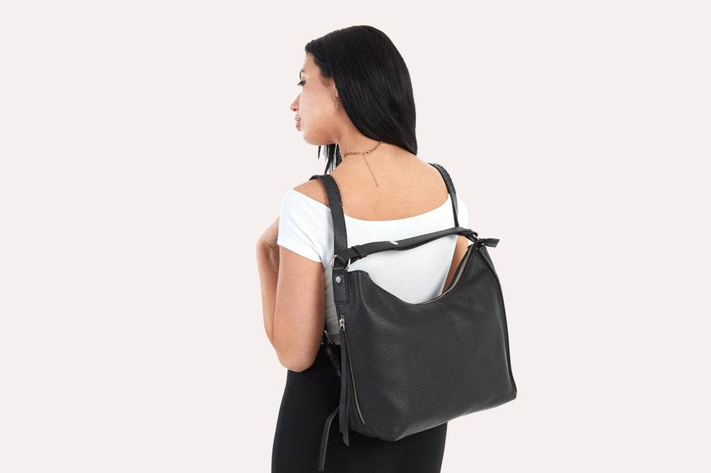 Women's Kiko Genuine Leather Convertible Shoulder Backpack Bag