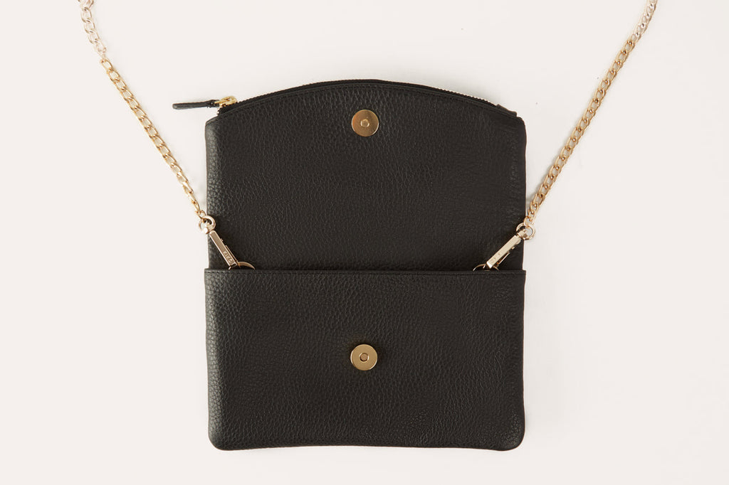 Women's Kiko Genuine Pebble Leather Flap Clutch Crossbody Bag