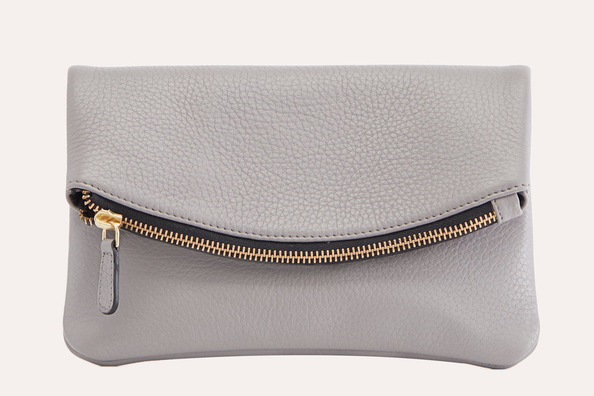 Women's Kiko Genuine Pebble Leather Flap Clutch Crossbody Bag