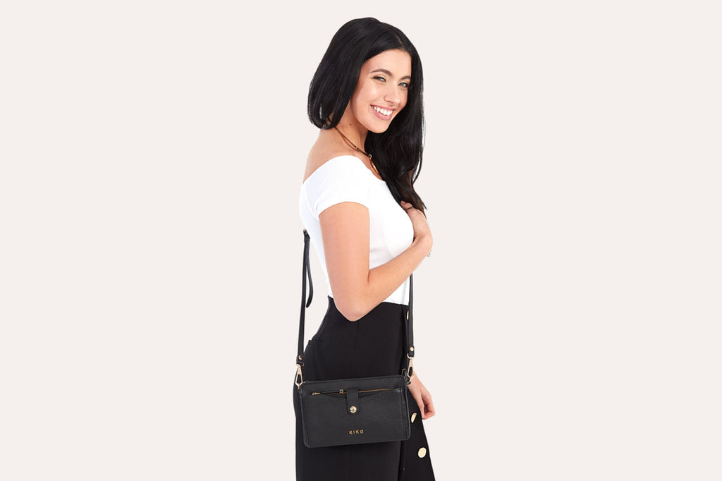 Women's Kiko Wallet Genuine Pebble Leather Crossbody Bag