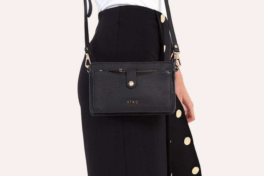 Women's Kiko Wallet Genuine Pebble Leather Crossbody Bag
