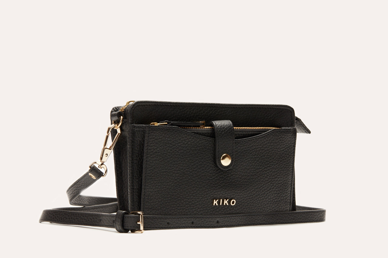 Women's Kiko Wallet Genuine Pebble Leather Crossbody Bag
