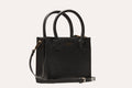 Women's Kiko Simplistic Genuine Pebble Leather Crossbody Bag — Black