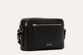 Women's Kiko Classic Genuine Pebble Leather Crossbody Bag — Black
