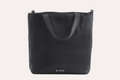 Women's Kiko Side Weaved Top Grain Leather Tote Bag — Black