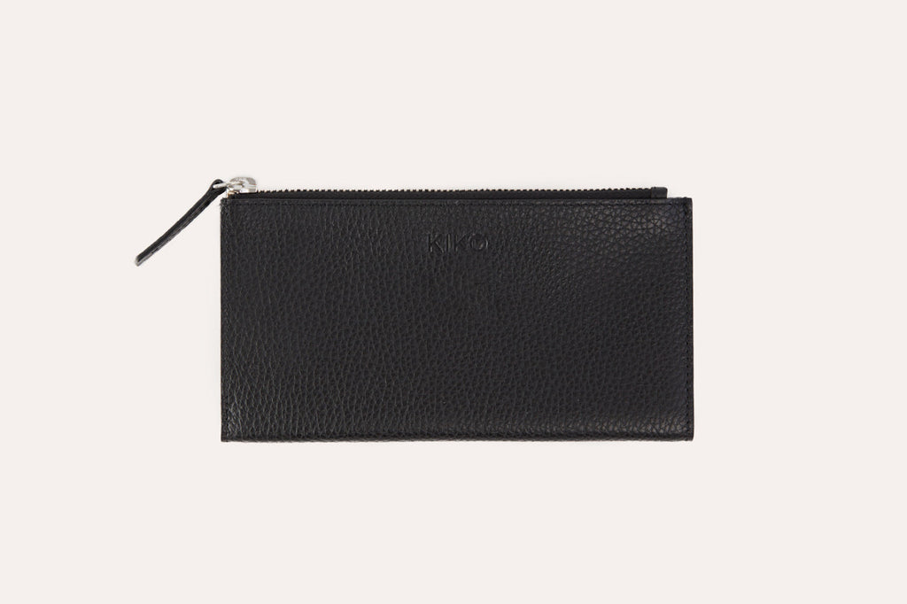 Women's Kiko Top Zip Genuine Pebble Leather Wallet