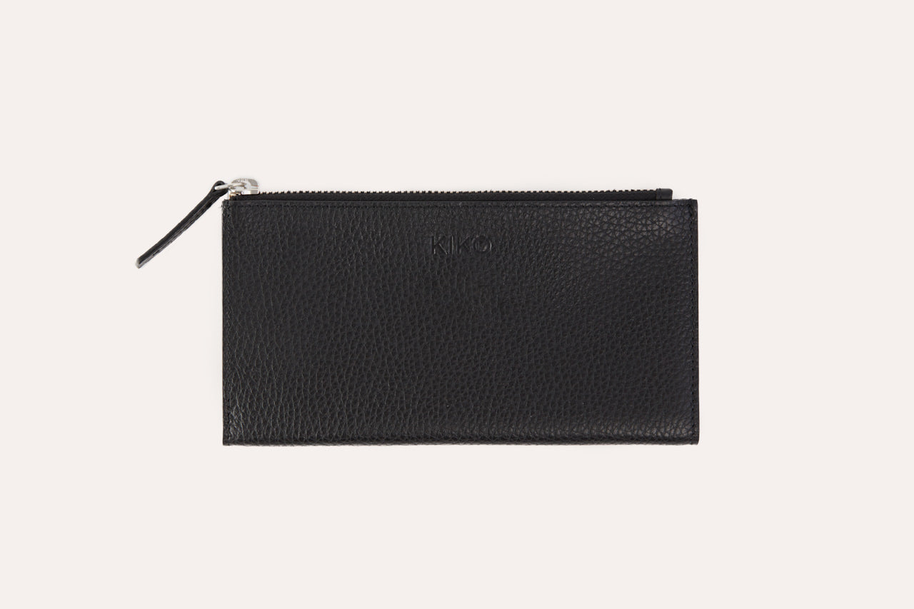 Women's Kiko Top Zip Genuine Pebble Leather Wallet
