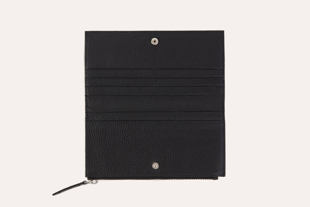 Women's Kiko Top Zip Genuine Pebble Leather Wallet