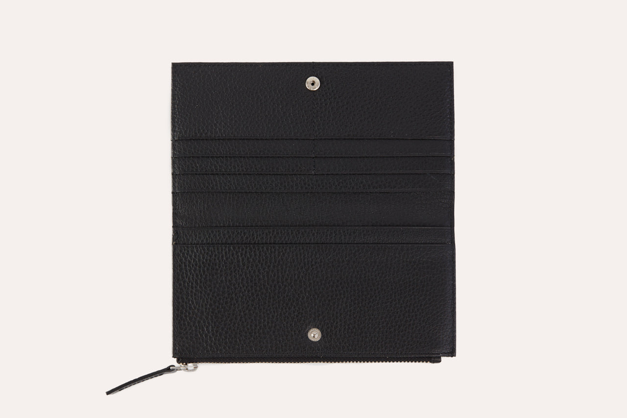 Women's Kiko Top Zip Genuine Pebble Leather Wallet