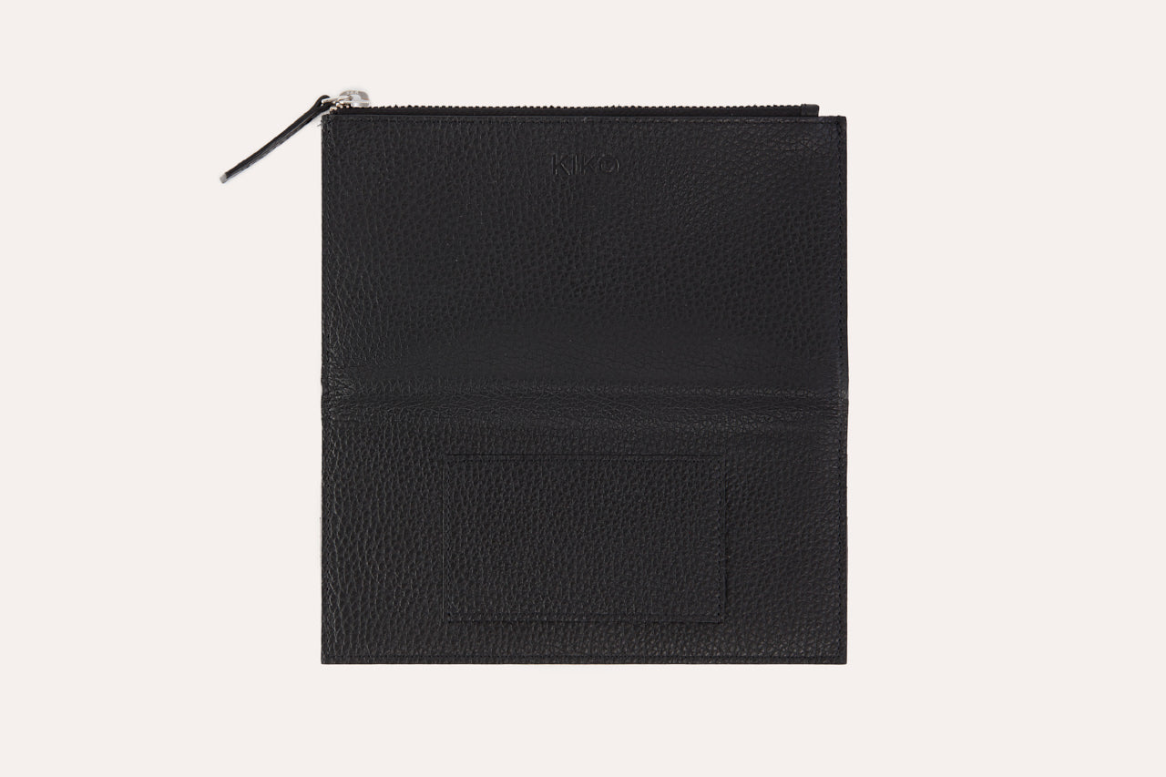 Women's Kiko Top Zip Genuine Pebble Leather Wallet