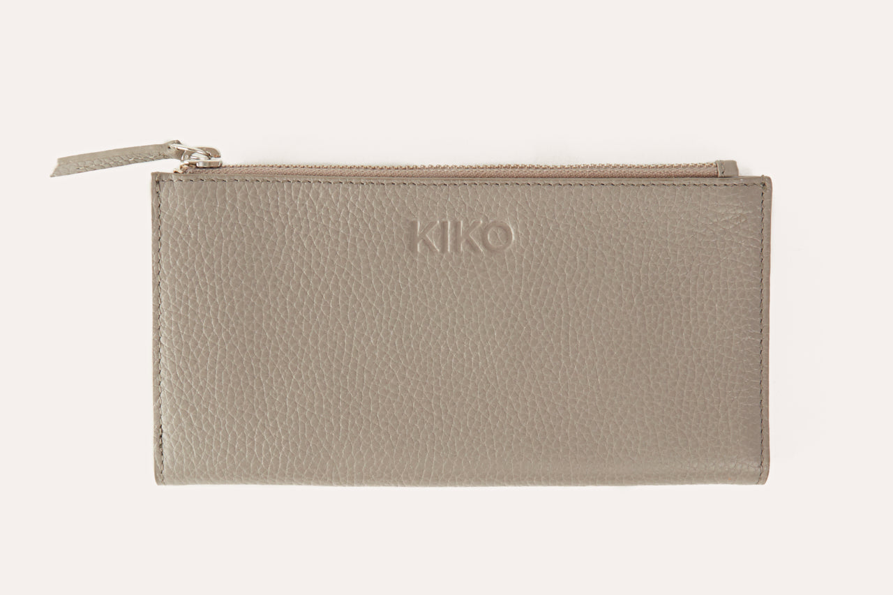 Women's Kiko Top Zip Genuine Pebble Leather Wallet