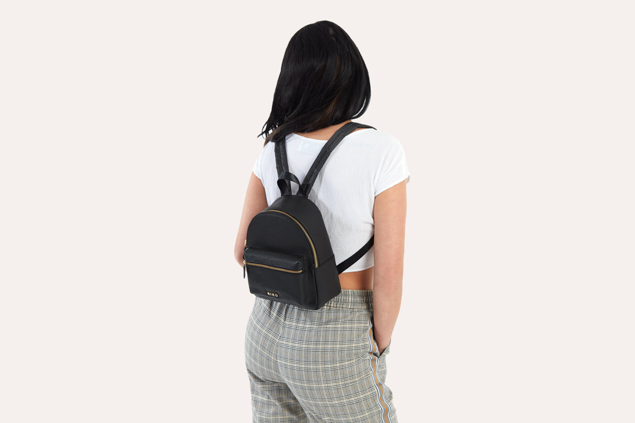 Women's Kiko Itty-Bitty Genuine Pebble Leather Mini Backpack