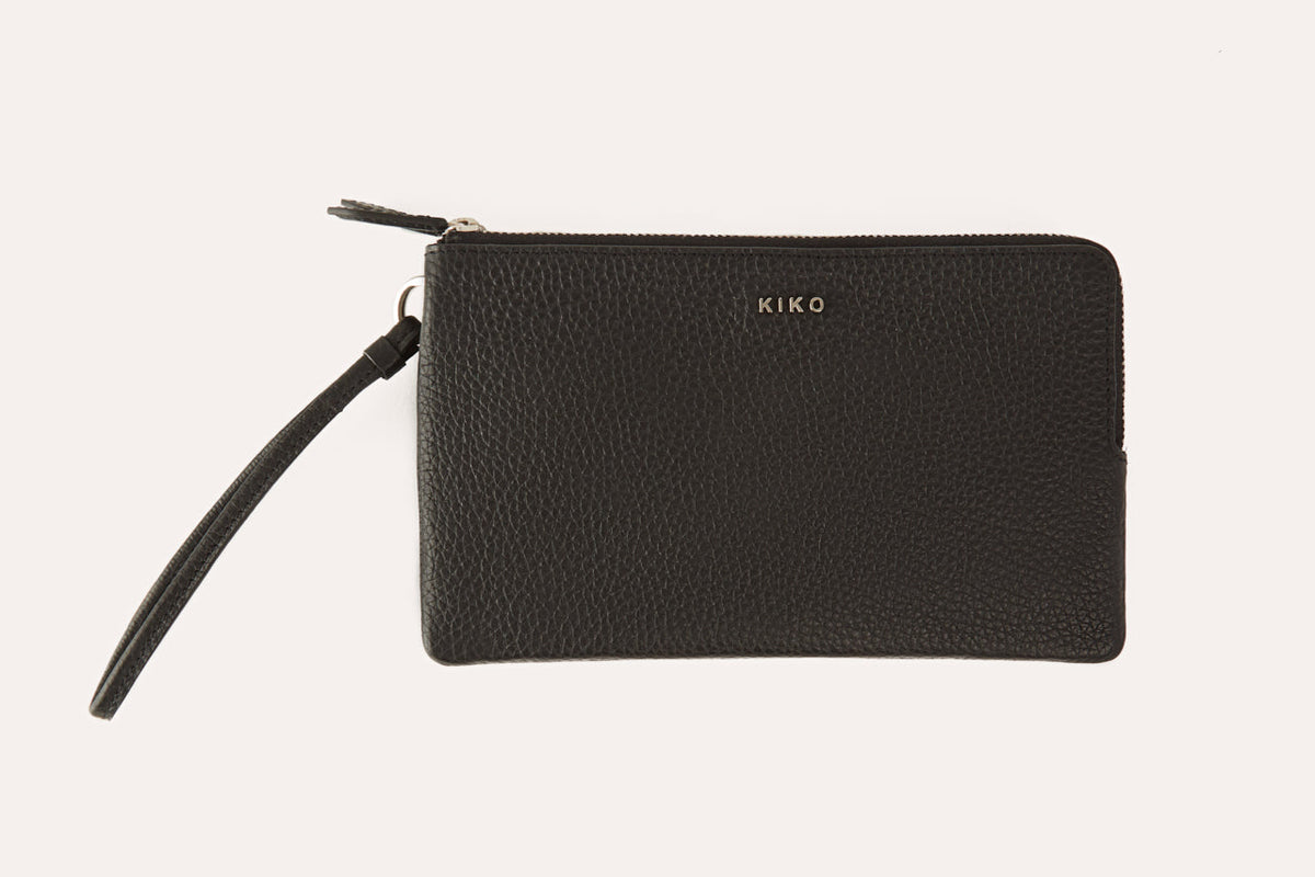 Women's Kiko Large Genuine Pebble Leather Wristlet