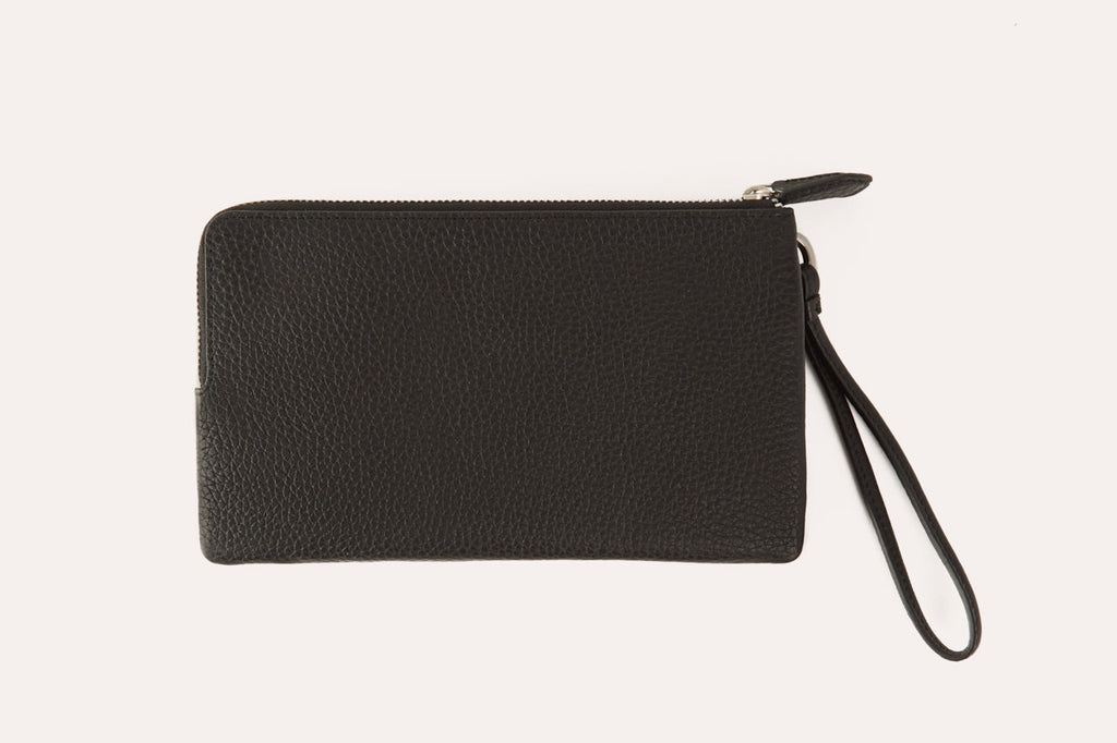 Women's Kiko Large Genuine Pebble Leather Wristlet
