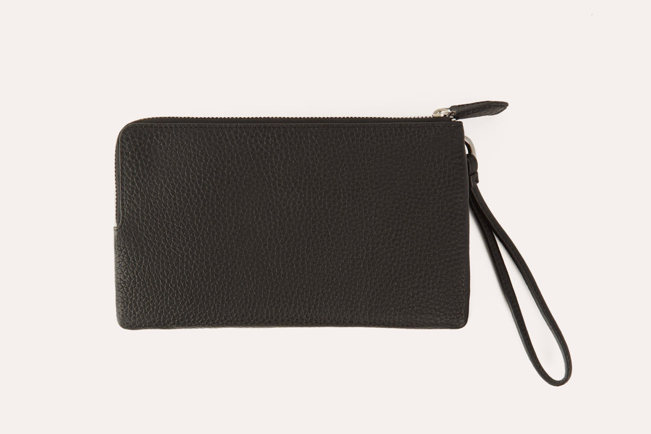 Women's Kiko Large Genuine Pebble Leather Wristlet