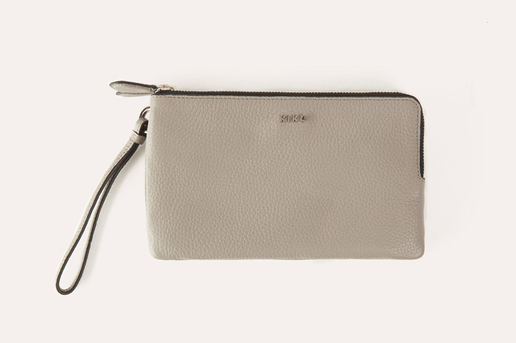 Women's Kiko Large Genuine Pebble Leather Wristlet