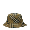 Burberry Men's Green Check Cotton Bucket Hat
