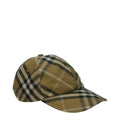 Burberry Men's Green Check Cotton Baseball Cap