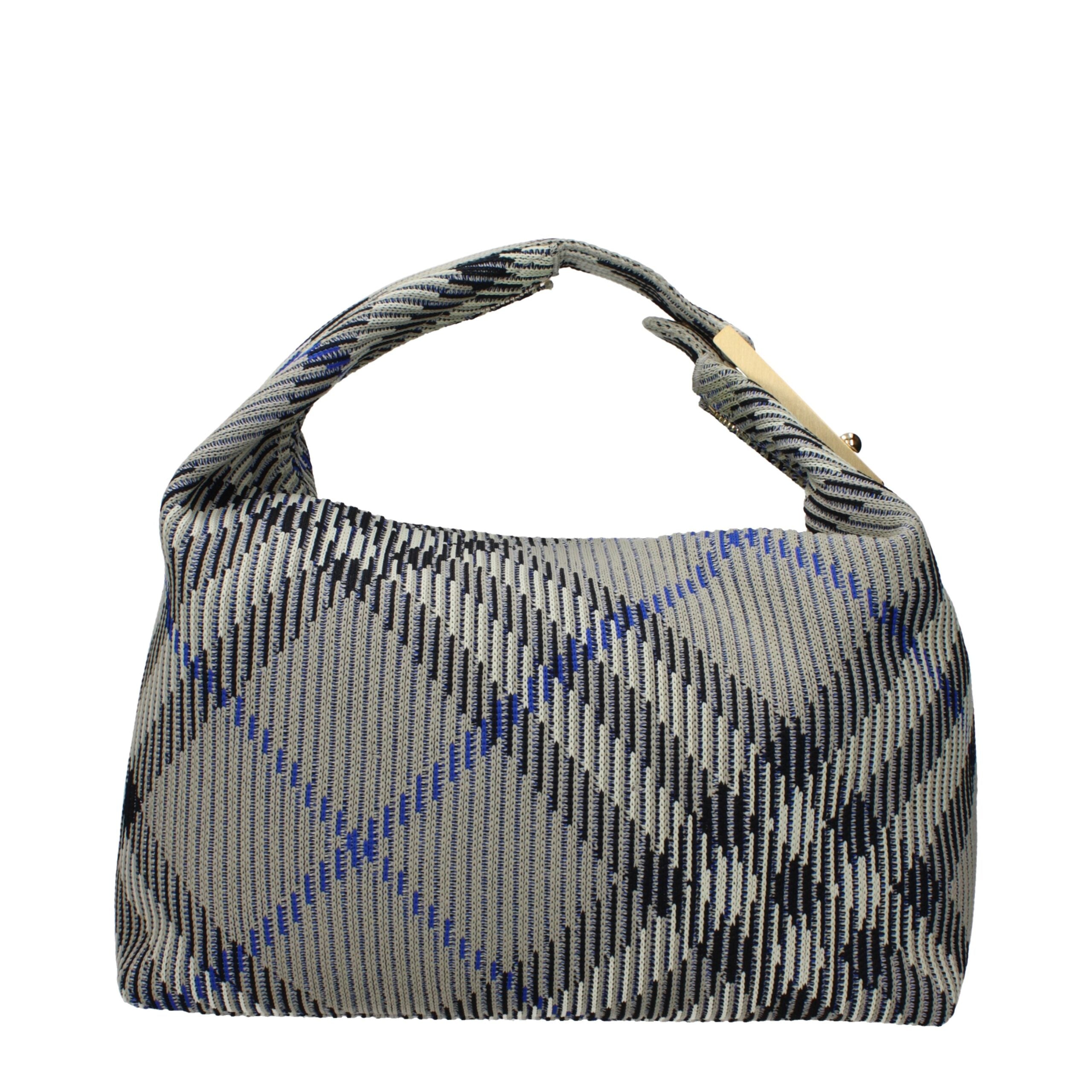 Burberry Women's Green Polyamide Check Medium Handbag