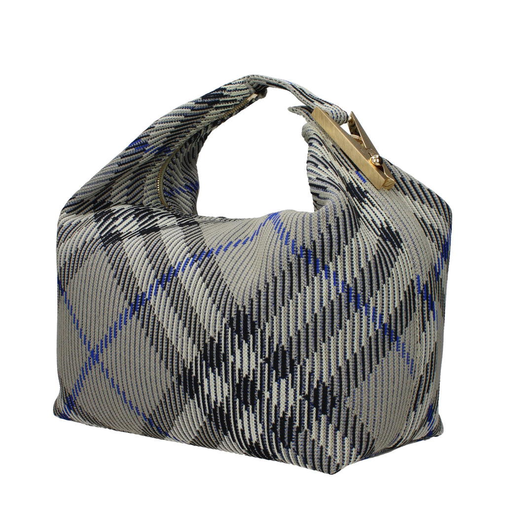 Burberry Women's Green Polyamide Check Medium Handbag