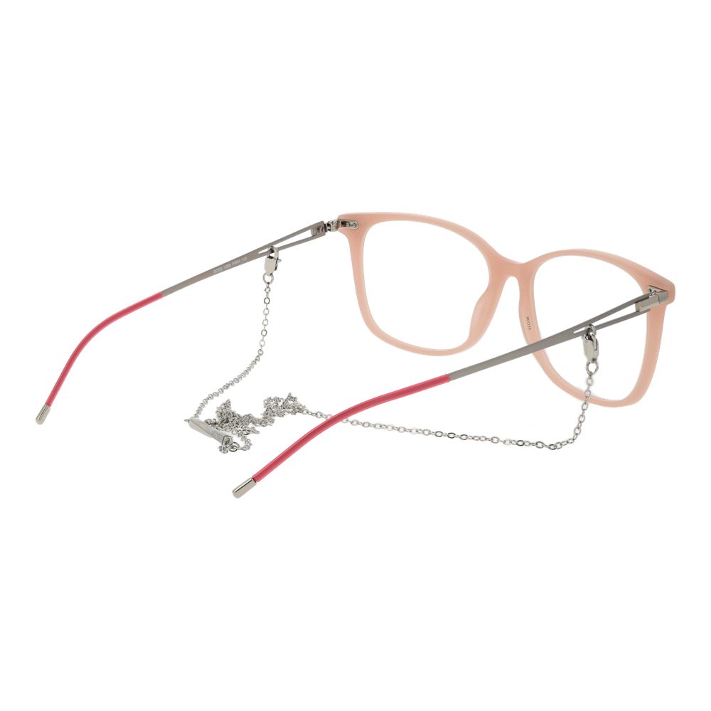 Hugo Boss Women's Cream Acetate Rectangle Full-Rim Eyeglass Frames with Chain