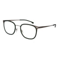 Hugo Boss Men's Green Stainless Steel Rectangle Full-Rim Eyeglass Frames