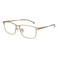 Hugo Boss Men's Gold Metal Rectangle Full-Rim Eyeglass Frames